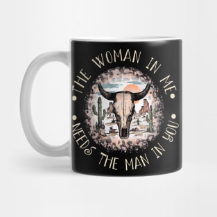 The Woman In Me Needs The Man In You Leopard Bull Cactus Mug